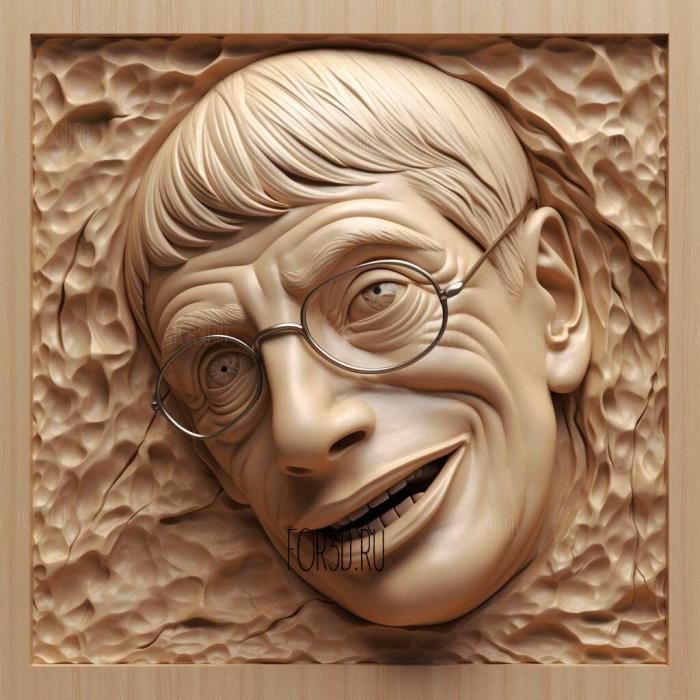 stephen hawking 3 stl model for CNC